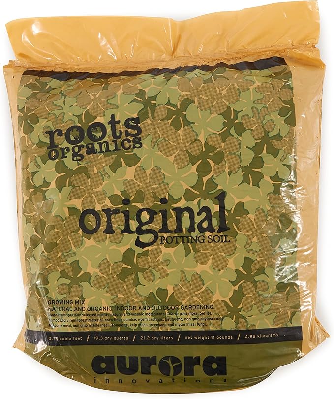 Roots Organics ROD75 Hydroponic Gardening Original Coco Fiber Based Potting Soil 0.75 Cubic Feet