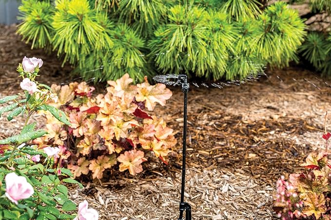 Rain Bird RS4PKSX Drip Irrigation 10-32 Threaded C Frame Rotary Sprinkler, 360° Full Circle Pattern, 0-13' Spray Distance, 4-Pack
