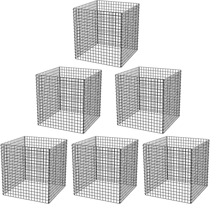(6 Packs) Wire Plant Protector, 14.8" L x 14.8" W x 15.7" H Plant Protectors from Animals, Large Garden Plant Cage, Protect Plants, Shrubs and Vegetables from Rabbits, Heavy-Duty
