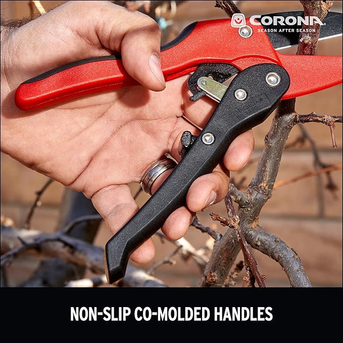 Corona RP 3230 Rachet Hand Pruner - 3/4 inch Cut Capacity Stem and Branch Garden Shears, Red (Pack of 6)