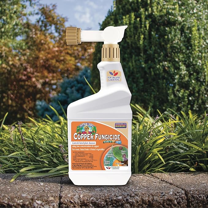 Bonide Captain Jack's Copper Fungicide, 16 oz Ready-to-Spray Disease Control for Organic Gardening, Controls Mildew & Blight