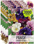 Seed Needs, Rococo Pansy Seeds - 600 Heirloom Seeds for Planting Viola Germania - Colorful Blooms for an Outdoor Flower Garden, Attracts Pollinators (5 Packs)