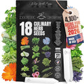 Culinary Herb Seeds Variety Pack – Basil, Cilantro, Parsley, Oregano, Rosemary & Thyme – 18 Varieties, 4100+ Non-GMO Heirloom Seeds, Indoor & Outdoor Growing