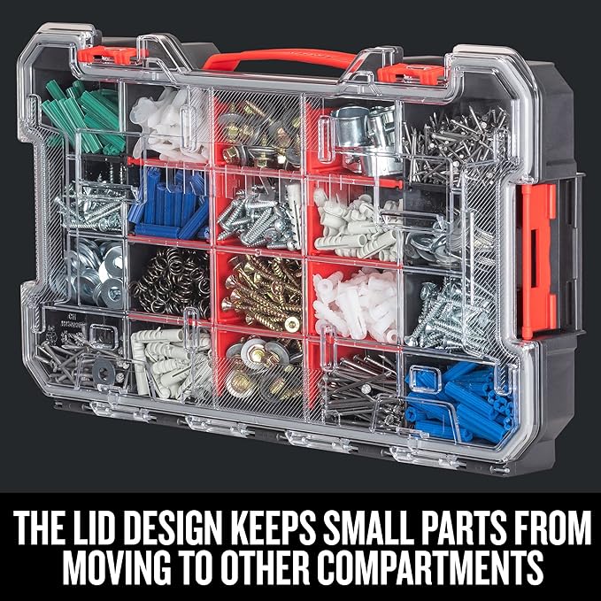 CRAFTSMAN VERSASTACK Storage Organizer, Small Parts Organizer, 20-Compartments, Lid Includes Secure Latch (CMST17828)