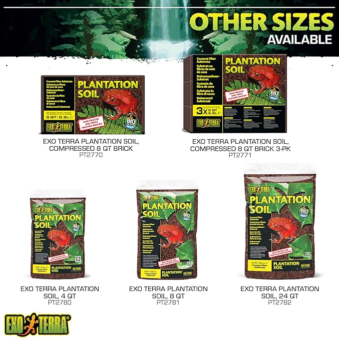 Exo Terra Plantation Soil, 8 Quarts - 3 Count | (Pack of 4)