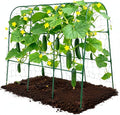 Cucumber Trellis, Garden Trellis U-Shape Plant Support for Climbing Plants Metel Arch with Netting for Raised Garden Bed Outdoor Cucumbers, Tomatoes, Vine Climbing Plant(47.2''X32''x47.2''(LxWxH))
