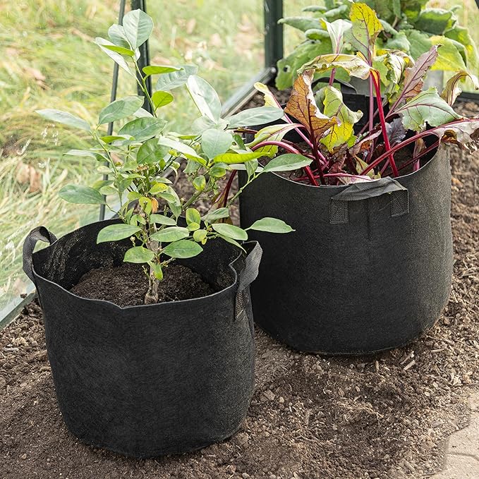 OwnGrown Plant Growing Bags : 4x5 Gallon Plant Grow Bags for Balcony or Garden Plants – Potato Grow Bags – Water-Permeable Garden Planters – Vegetable Planters for Outdoor Plants Outdoor Planter