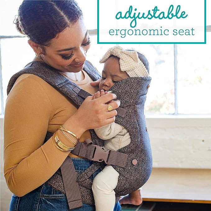 Infantino Flip 4-in-1 Convertible Baby Carrier, Adjustable, Ergonomic Babywearing, Registry Essential, Baby Carrier for Newborn to Toddler, Leopard