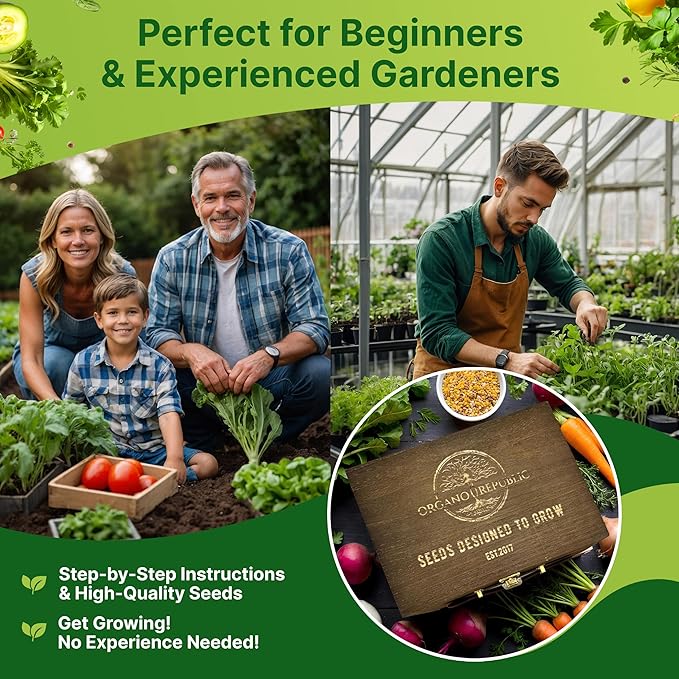75 Medicinal & Tea Herb Seeds Variety Pack, Garden Seed Starter Kit - Over 47,380 Non-GMO Heirloom Seeds for Planting Herbs and Vegetables, Seed Box with Gardening Supplies