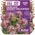 KVITER 150 Showy Milkweed Seeds (Asclepias Speciosa) - Greek Milkweed, Perennial Wildflower, Pink-Purple Blooms, Butterfly Magnet - Flower Seeds in Seed Packets for Outdoor Gardens and Borders