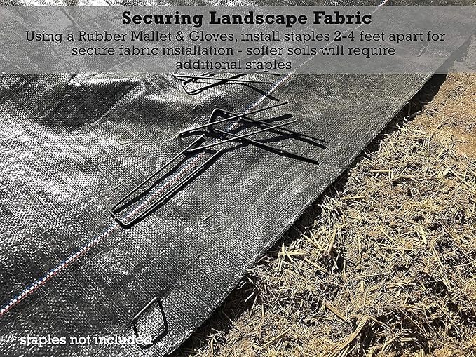 Sandbaggy Landscape Fabric | 40 Year Fabric | Weed Mat, Ground Cover, Garden Tarp | Industrial Grade | 135 Lbs of Tensile Strength | UV Protected | Approved by DOT (3 ft x 50 ft Roll)