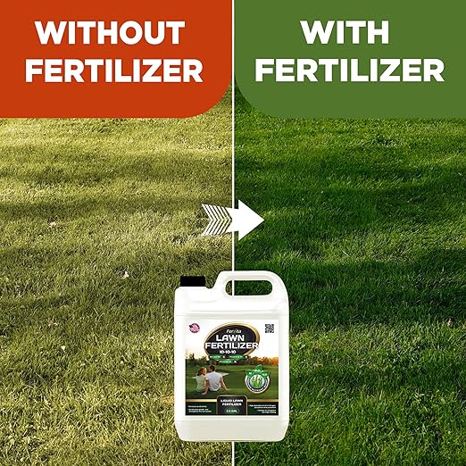 Liquid 10-10-10 Fertilizer for Lawn, Plants, Vegetables, Flowers - All Purpose Plant Food Outdoor & Indoor Plant Food - Balanced NPK Lawn Fertilizer with Nitrogen Potassium Phosphorus (5gal)