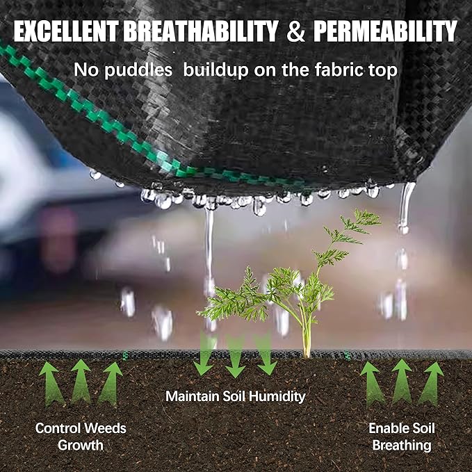 6FT x 100FT Weed Barrier Fabric Heavy Duty, 5.8oz Landscaping Fabric Woven Landscape Ground Cover for Gardens & Lawns