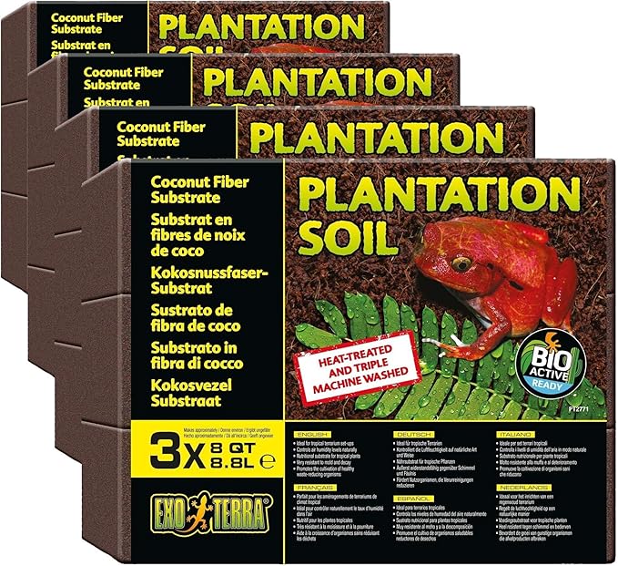 Exo Terra Plantation Soil, 8 Quarts - 3 Count | (Pack of 4)