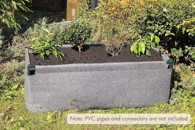 Gardzen Raised Garden Bed - Planter Box, NO-Till Living Soil Fabric Grow Bed (No Frame Included)