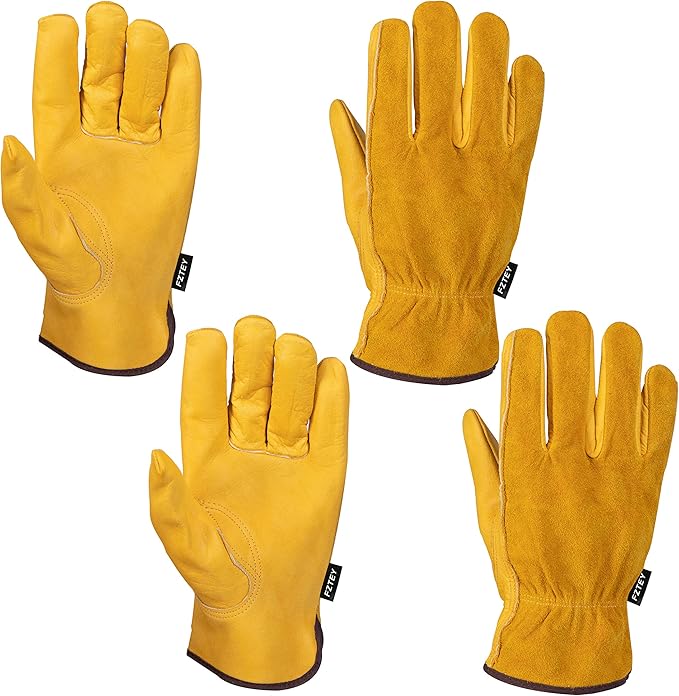 2 Pairs Heavy Duty Thorn Proof Gardening Gloves For Men & Women