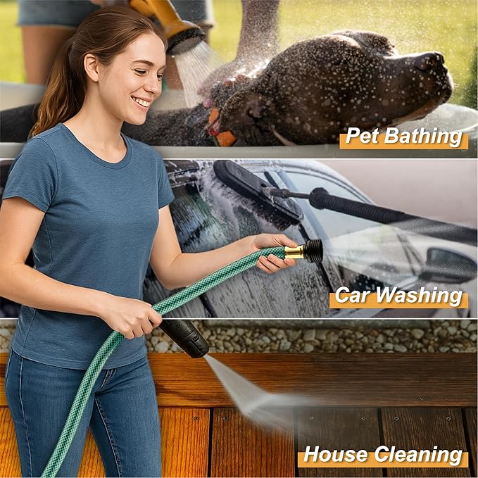 Short Hose 10FT Flexible for Connection: 1/2" PVC Water Hose Lightweight and Leakproof for Small Gardens Reels Drip Irrigation Outdoor Faucet Extension