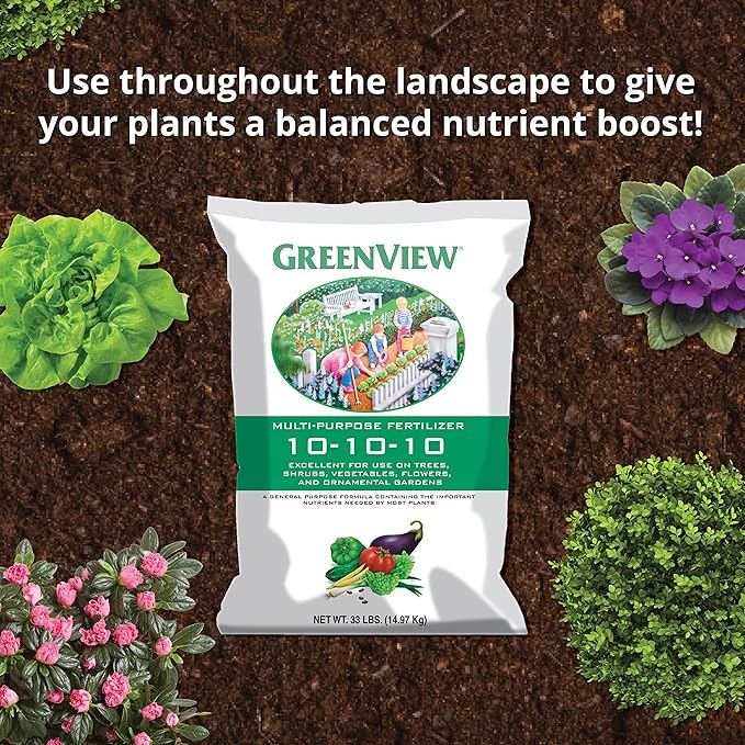 GreenView Multi-Purpose Fertilizer, 33 lb. Bag - NPK 10-10-10