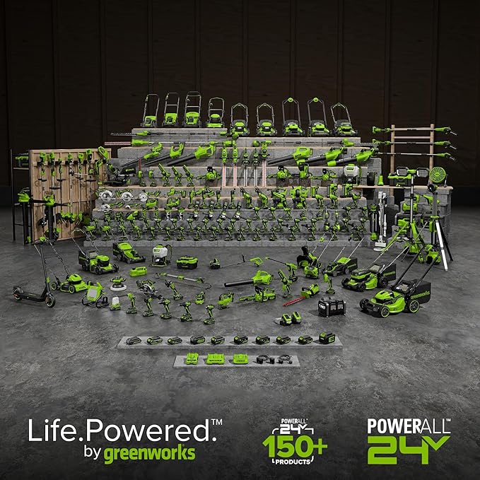 Greenworks 24V 6in BL Pruning Saw w/Auto Oiler, (1) 2.0Ah Battery & 2A Adapter Charger for Tree Trimming and Pruning