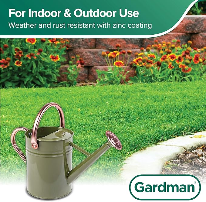 Gardman R34882 1 Gallon Watering Can, Tweed Green