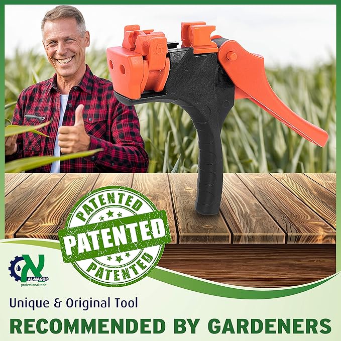 Al-Magor Talli Grip TG Garden Patented Insertion Tool for Dripper - Connector & Dripper Gun - Drip Irrigation Tool -Irrigation System for Garden - Drip Irrigation Punch Tool Kit -700011