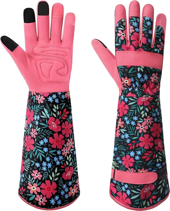 Gardening Gloves for Women Long Sleeve Garden Gloves Ladies Light Protective Gloves for Yard & Outdoor Work