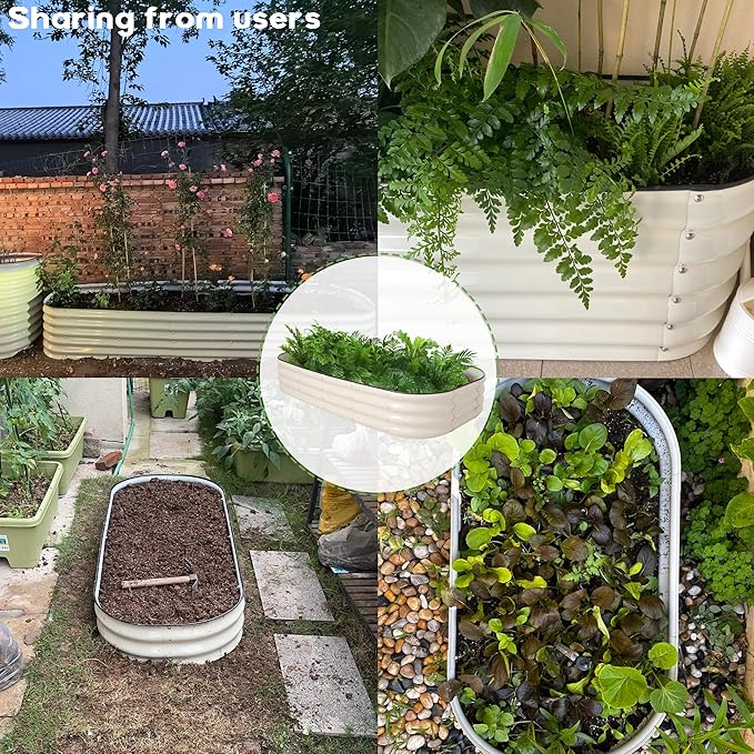 Galvanized Raised Garden Bed Kit Outdoor Metal Garden Planter Box for Backyard Gardening, Planting Vegetables, and Patio (70.8"x35.4"x11.8")