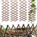 Wooden Lattice Panels for Outside 4Pack, 75"x11.8" Expandable Wood Lattice Fence Wall Garden Trellis Frame for Climbing Plants Outdoor Vine Ivy Rose Patio Room Decorative