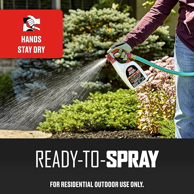 Ortho BugClear Insect Killer for Lawns & Landscapes Ready to Spray - Hose-End Applicator, Outdoor Bug Spray, Kills Mosquitoes, Ants, Spiders, and More, 32 fl. oz.