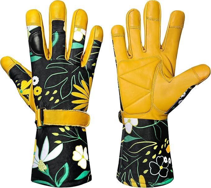 Thorn-Proof Gardening Working Gloves with Touch Screen Support, Long-Sleeve Pruning Gloves for Garden, Mechanics