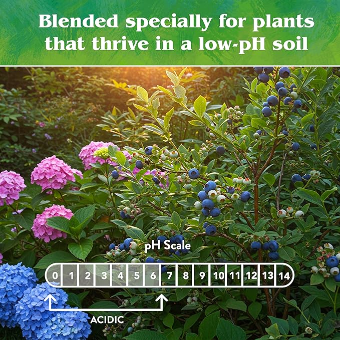 Down To Earth All Natural Fertilizers Organic Acid Mix - Plant Food for Blueberries, Raspberries, Azaleas and Rhododendrons 4-3-6, 25 lb