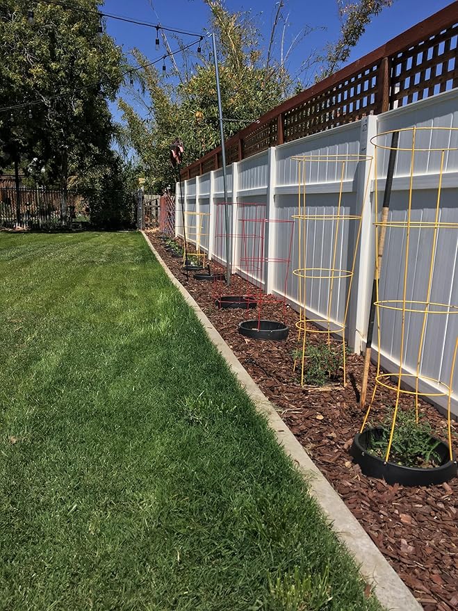 3-Pack 15" Planting Rings – Smart Water-Saving Tomato & Vegetable Support System, Anchors Tomato Cages, Prevents Tipping, Deep-Root Irrigation Basin (2-Gallon), – Tomato Cages Not Included.