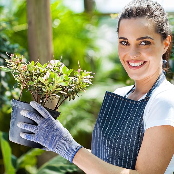 6 Pairs Breathable Gardening Gloves for Women and Men - Super Grip Multi-Purpose Work Gloves