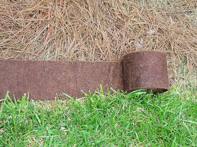 Bosmere Border Protection Edging Weed Mat, 10' x 9" Wide – Brown Landscape Fabric for Garden Beds, Pathways & Borders
