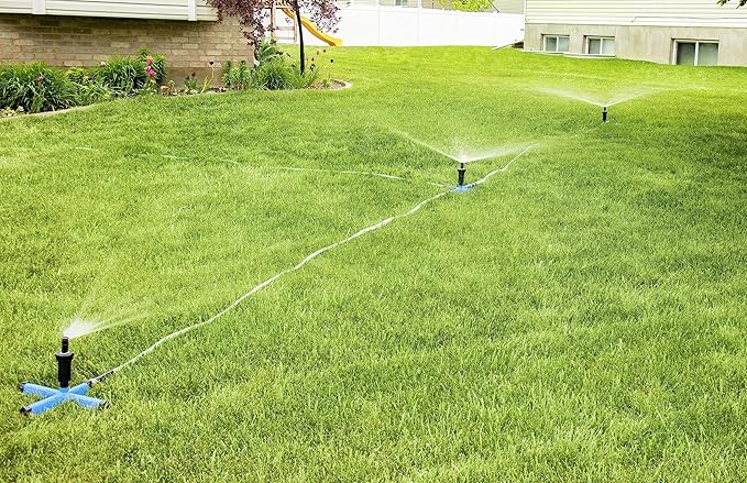 Orbit 27884Z Above Ground All-in-One Irrigation Sprinkler System for Lawn Kit