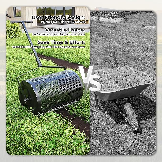 24-Inch Compost Spreader – Smart Gardening Solution for Organic Soil Enrichment & Eco-Friendly Lawn Care