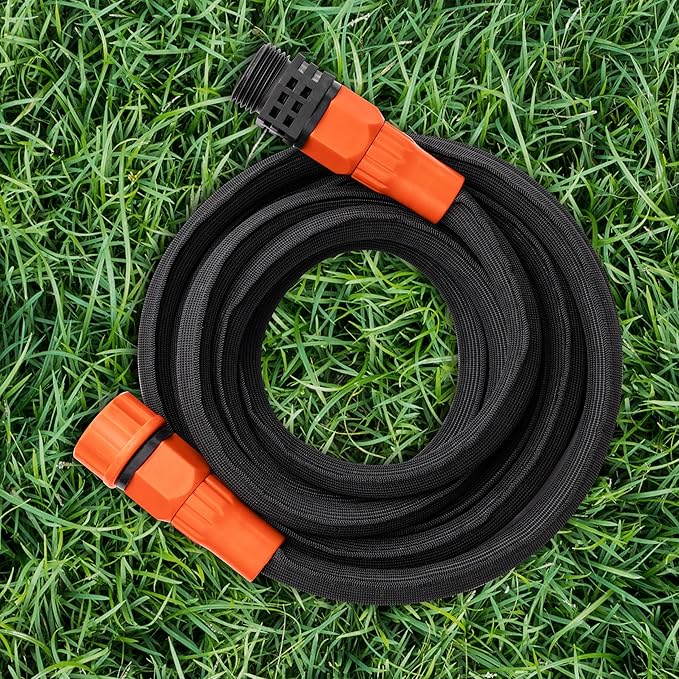 Black + Decker® 25 ft x 5/8 in, Expanding Garden Hose – Lightweight, Kink-Resistant, Quick Repair Couplings® BXMHBB22182