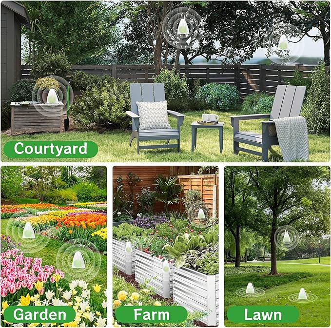 24 Pack Deer Repellent - Powerful Deer and Rabbit Repellent Balls, Deer Deterrent Deer Rabbit Repeller for Garden Plants Flower Vegetable Tree Keep Deer Rabbit Out of Lawn, Pet Children Vegetable Safe