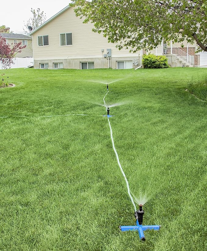 Orbit 27884Z Above Ground All-in-One Irrigation Sprinkler System for Lawn Kit