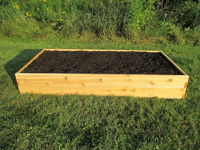 Infinite Cedar Premium Cedar Raised Garden Bed - 3' x 6' x 11" - Handcrafted in Maine from North American Western Red Cedar Wood