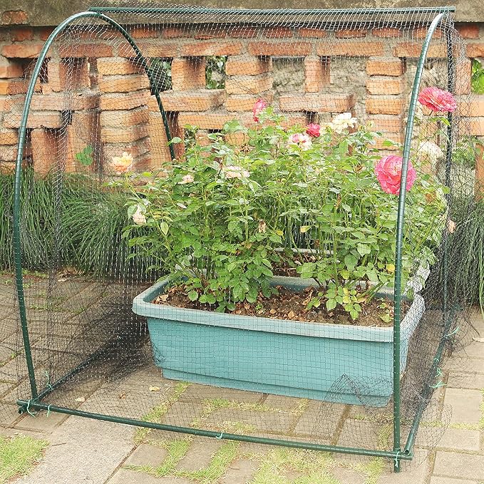 Gardzen Garden Hoops for Raised Beds Greenhouse Hoops, DIY Kit for Row Cover Garden Netting, All Season Plant Protection, 24 Pcs